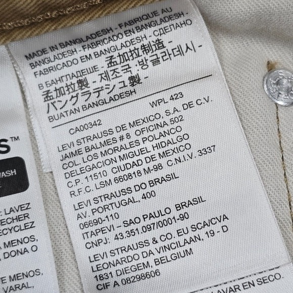 Levis 514 Pants Mens 32x32 Brown Regular Straight Mid Rise Twill Skater Preppy - Picture 4 of 14